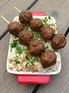 Greek Style Meatballs {Gluten Free} - The Lemon Bowl #glutenfree #meatballs #greekfood