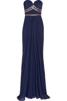 Badgley Mischka Embellished silk-chiffon gown | THE OUTNET