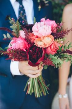 pink and red bouquet