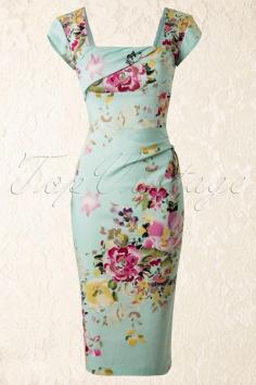 The Pretty Dress Company - Cara Dress in The Mint Seville Floral Print