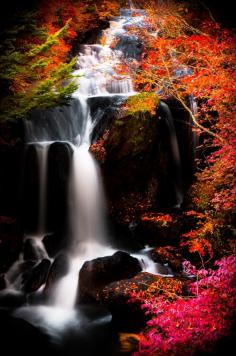 Waterfall in autumn