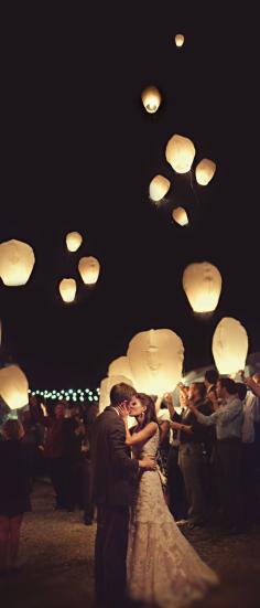 wish lanterns at the end of the night :)