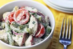 Potato-Salad with goat cheese buttermilk dressing