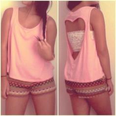 diy shirt ideas | diy clothes ideas / DIY Heart Shirt - cute idea but i cld never walk out the house with the back of my shirt cut open even if it's in the shape of a heart