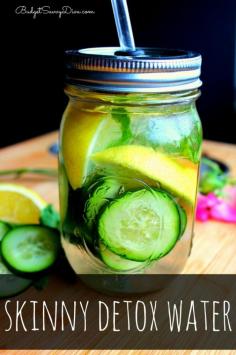 Wanting help dropping some pounds? This detox water is AMAZING - 3 different ingredients to help increase your metabolism - Skinny Detox Water Recipe - #metabolism #workout #skinny #detox #water #detoxwater #glutenfree #recipe #drink #budgetsavvydiva via budgetsavvydiva.com