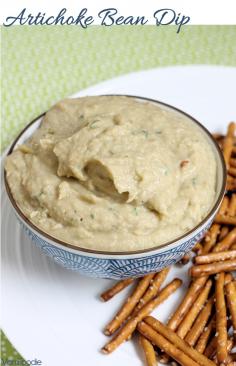 Artichoke Bean Dip with Sweet Onion (gluten-free) #recipe #vegan