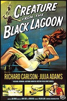 You can't forget the GILL MAN that took audiences by surprise with his 3-D action packed thriller from 1954. The Creature had a sweet looking Costume.