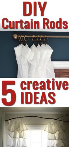 Why spend so much on curtain rods when it's this easy to make them?! Love these ideas!