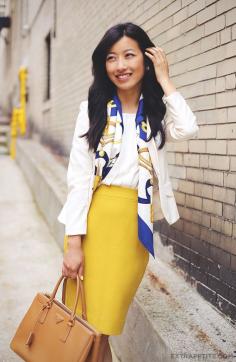 Back to Classics: Mustard, cream   printed silk