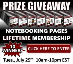 10 winners for 10 Lifetime Notebooking pages memberships - we love these and use them in every subject.  ENDS TODAY!
