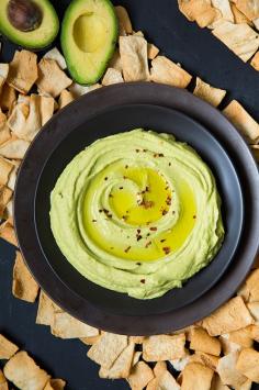 Avocado Hummus - so creamy. So easy! You'll love this dip!