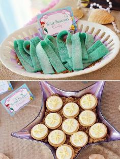 Little Mermaid Party: Under the Sea Adventure!, sour seaweed, sand dollar oreos