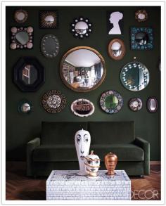 Check out this super modern & eclectic design board posted with an Emerald Green Color Palette | Barnaba Fornasetti Event Inspiration Alchemy FIne Events | www.alchemyfineev...