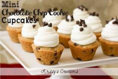 Krissy's Creations: Mini Chocolate Chip Cookie Cupcakes