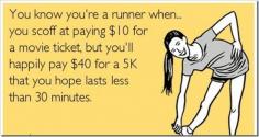 LOL but at least you burn calories and get a t-shirt too...the ticket gives nothing back to this world