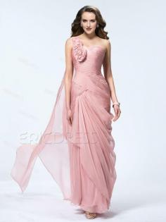 Gorgeous Floral One Shoulder Sheath Floor Length Prom / Evening Dress Evening Dresses 2014- ericdress.com 10903052
