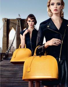 #LouisVuitton Louis Vuitton Alam MM Yellow Top Handles