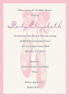 Ballerina Baby shower invitation. $3.00, via Etsy.