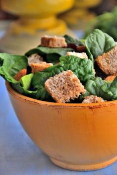 Avocado Salad With Gluten-Free Cheesy Croutons #glutenfree