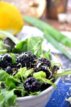 Sweet Blackberry Lemon Salad #glutenfree