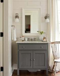 Southern Living - grey bathroom vanity