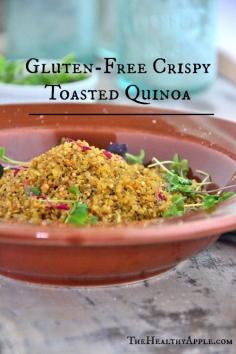 Gluten-Free Crispy Toasted Quinoa #glutenfree