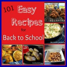 101 easy recipes back to school! Which one will you try first?