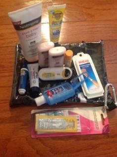 What to pack for Disney World- great idea- maybe use Dollar Tree fabric pencil packs? See-through but sturdy!