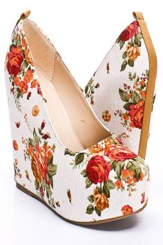 Floral wedges.