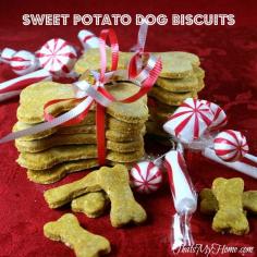 Sweet Potato Dog Biscuits recipe from thatsmyhome.com