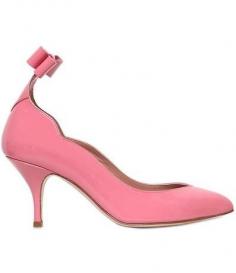 Sculpted edges bow pump #pink