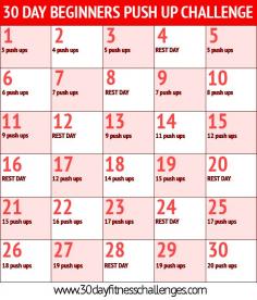 30 day easy push up challenge....ha I need to do this. I'm pathetic at push ups