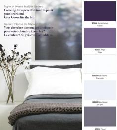 Purple And Gray Bedroom Idea | Loft For modernists or traditionalists, trendsetting deep greys and ...