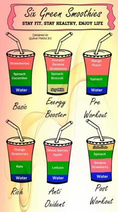 Six Green Smoothies #health #workout