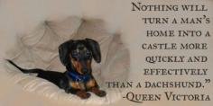 nothing will turn a man's home into a castle more quickly and effectively than a dach. Queen Victoria