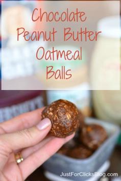 clean eating chocolate peanut butter oatmeal ball bites