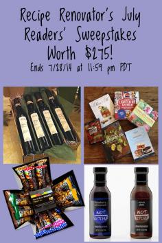 July readers' sweepstakes: 5 cookbooks, Temecula Olive Oil, KIND bars, Not Ketchup. Ends 7/28/14 at 11:59 PDT.