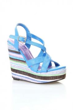 Ava-05 Wedge Sandal In Sky Blue