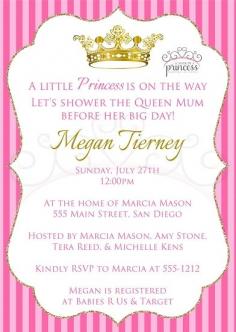 Little Princess Printable Baby Shower Invitation {Made by a Princess}