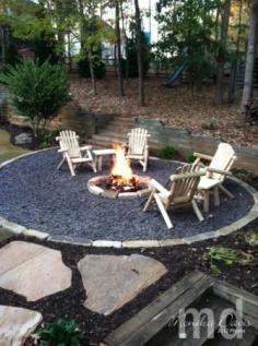 circle around the fire pit for backyard camping @Ashley Walters Mullis @Bree Tichy Mullis @Shelly Figueroa Hughes Garrison ;)) love, love, love this idea.