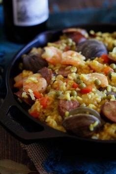 Seafood Paella Recipe (plus a rioja wine and tapas pairing) #matchmadeinheaven @riojawine