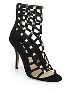 Michael Kors - Cora Suede Cage Ankle Boot Sandals | FW 2014 | cynthia reccord