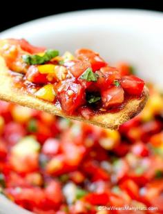 Tomato Basil Bruschetta Recipe