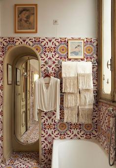 A detail from Carlo Mollino’s bathroom in Turin, Italy from Modern Originals.