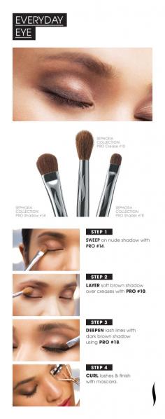 PRO Brush HOW TO: Everyday Eye #Brushing Up #Sephora #mostpopularpins