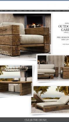 Outdoor furniture from restoration hardware