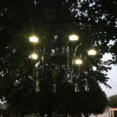 Solar light outdoor chandelier