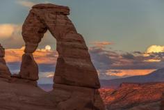 Super moon at Arches National Park