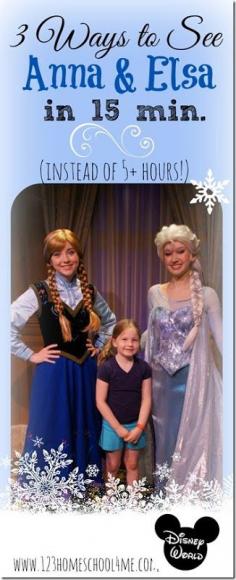 3 Ways to See Anna  Elsa at Disney World in 15 minutes instead of over 5 hours!