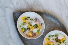 Basil Chile Coconut Ceviche Recipe | aidamollenkamp.com